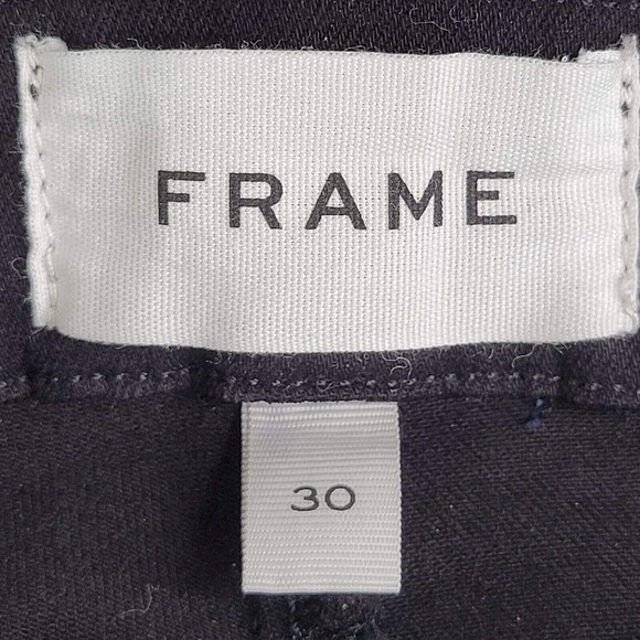 Frame Black Denim Le Crop Mini Boot Lace Up Jeans Womens Size 30 - Picture 4 of 6